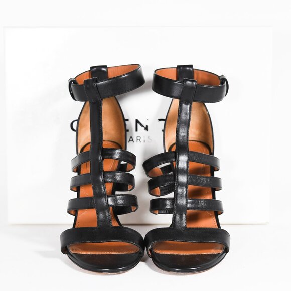 Givenchy Black Leather Kali Strappy Sandals, Size 37 - Picture 10 of 15